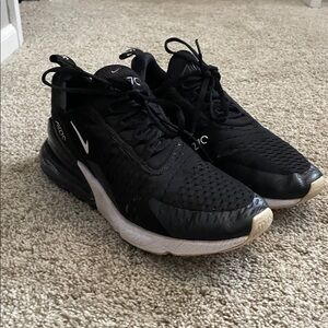 Nike Black and White Air Max 270 Shoes